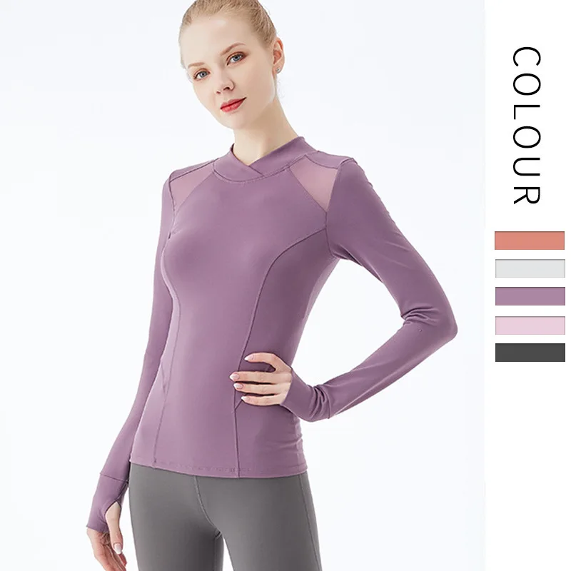 

2020 Custom Logo Wholesale High Quality Seamless Gym Women'S Wholesale Loose Long Sleeve Gym Plain T Shirts For Sport