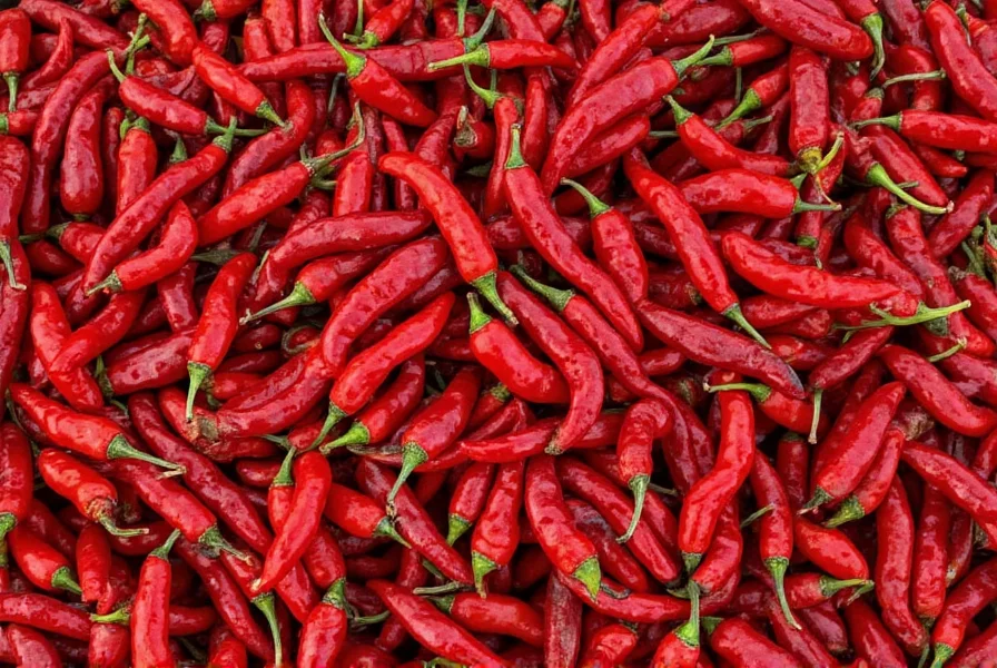 Shopping for guajillo chilies in a market