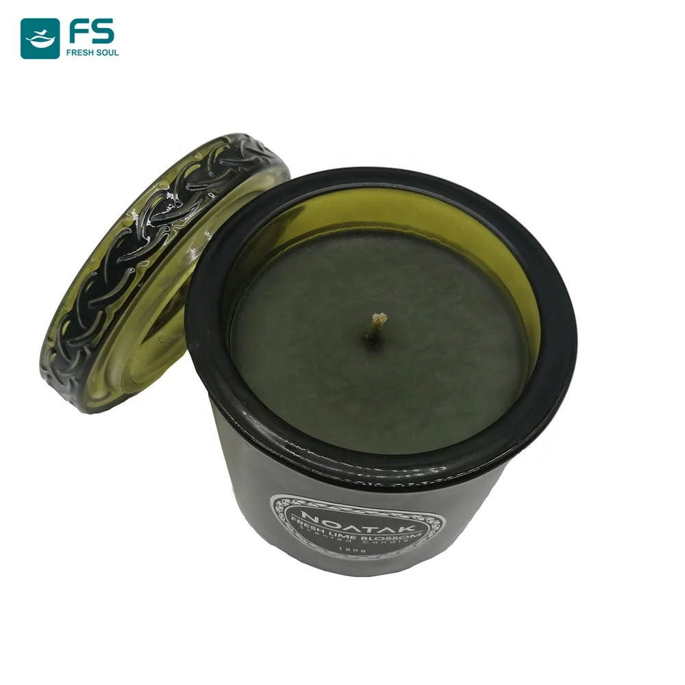 
Exquisite Design Glass Handmade Candle Jars Pure Soy Wax 