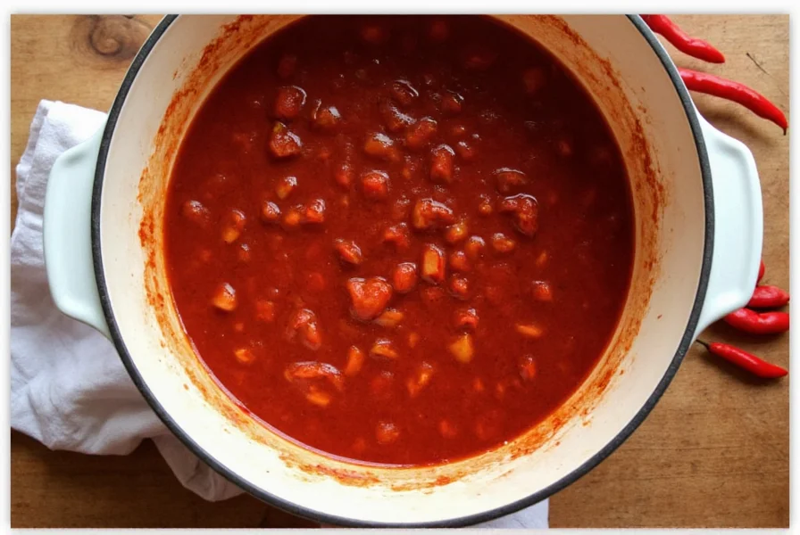 Chef Holding Homemade Red Chile Sauce Jar