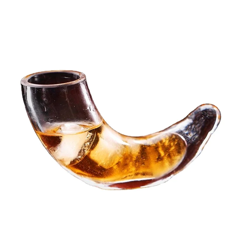 

Spain Style Creative Ox Horn Shot Glass Bar Night Club Cocktail Cup Tipsy Liquor Spirits Vodka Wine Glasses