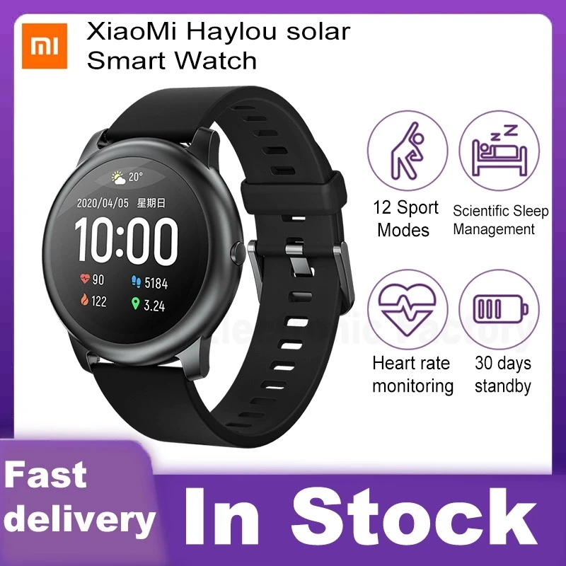 2020 New Global Version Xiaomi Haylou Ls05 Solar Smart Watch For All