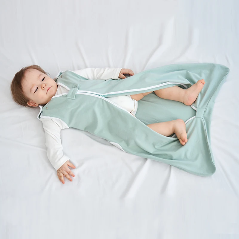 

Custom Cotton Baby Wearable Blanket Soft Baby Sleep Sack Sleeveless Sleeping Bag For Baby, As pictures show or custom