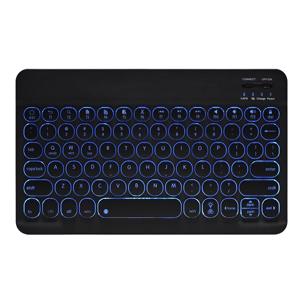 

Slim 78 Keys Keyboard Wireless Blue Tooth Keyboard Ultra-thin Mini Portable Round Keycaps for Android/Windows/iOS Tablet/Laptop