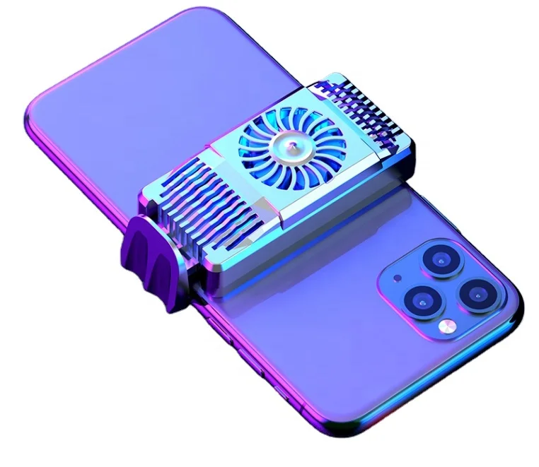 

Smartphone Semiconductor Cooling for Mobile Game Mobile Phone Radiator rapid cooling fan, Silver
