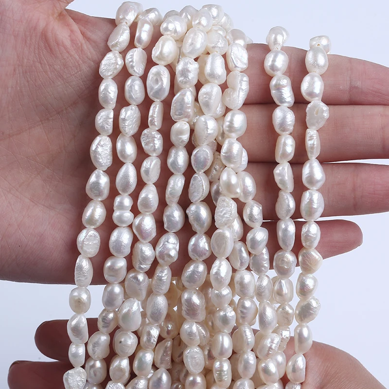 

Hot Sale 6-7mm B freshwater white color baroque pearl