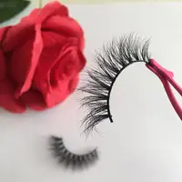 

100% Handmade Invisible / Cotton Band Mink Fur False Eyelashes 3d mink fur strip lashes