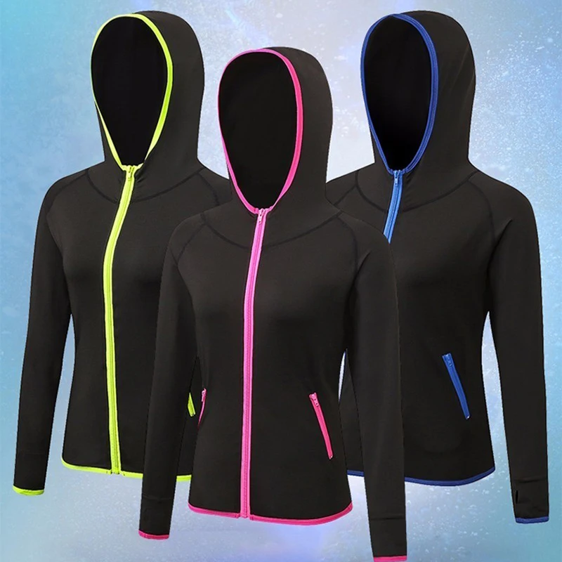 

Women Sport Autumn Running Hoodie Sportswear Windbreaker Yoga Shirt Fitness Coats Breathable Gym Workout Jacket Zipper