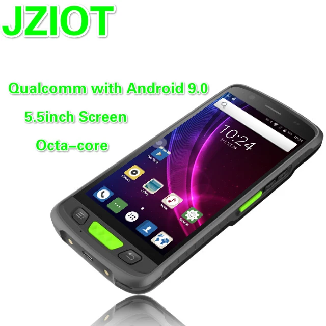

JZIOT V9000P 5.5 inch android 9.0 PDAs 860mhz-960mhz handheld uhf rfid reader with built in antenna pda