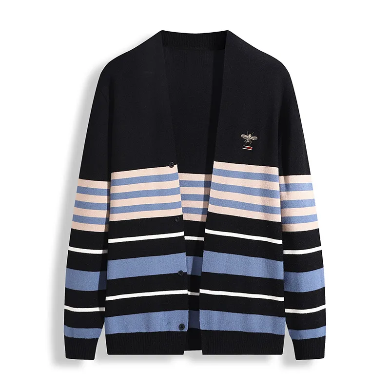 

2021 OEM ODM autumn men sweater cardigan korean style sweater cardigan men long thick zip cardigans