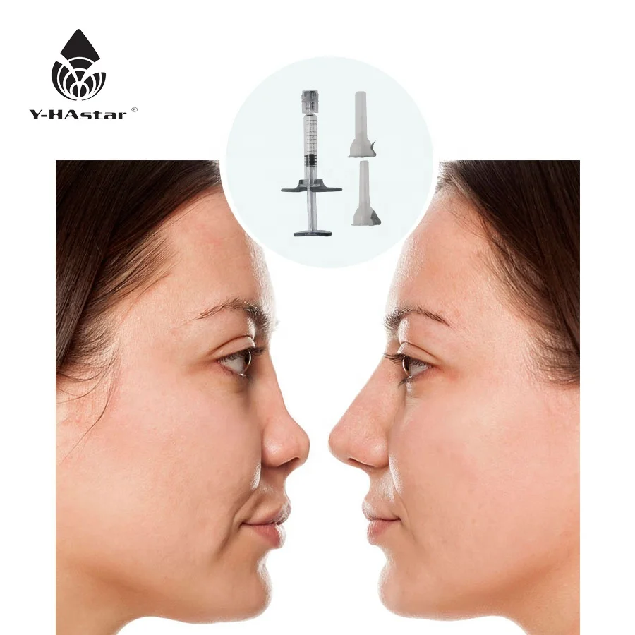 

Cross-linked hyaluronic acid dermal filler for nasolabial folds skin rejuvenation injection, Transparent