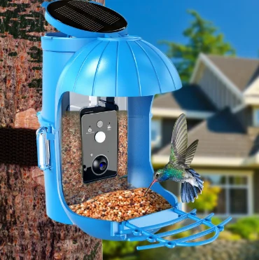 

Smart Bird Feeder Camera with Solar Panel Auto Notifying WiFi Bird Watching Camera