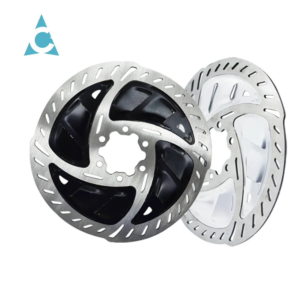 

MTB Bike Disc Brake Rotors Mountain Bicycle Cooling Fin 160mm, Black, silver
