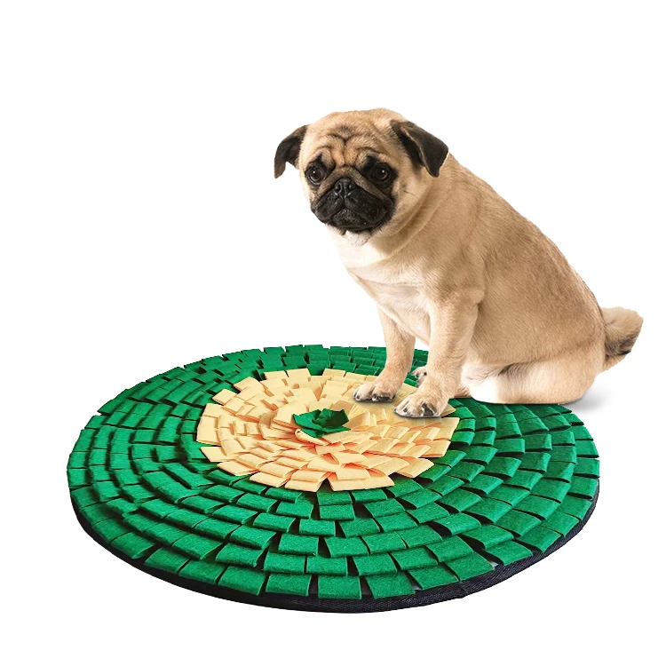 

Funny puzzle toys pets Dog Snuffle Mat Nosework Puzzle Toy Pet Sniffing Training Blanket