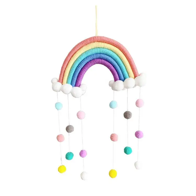 

Rainbow Decoration Pendant Wall Hanging Hand-woven Ornament