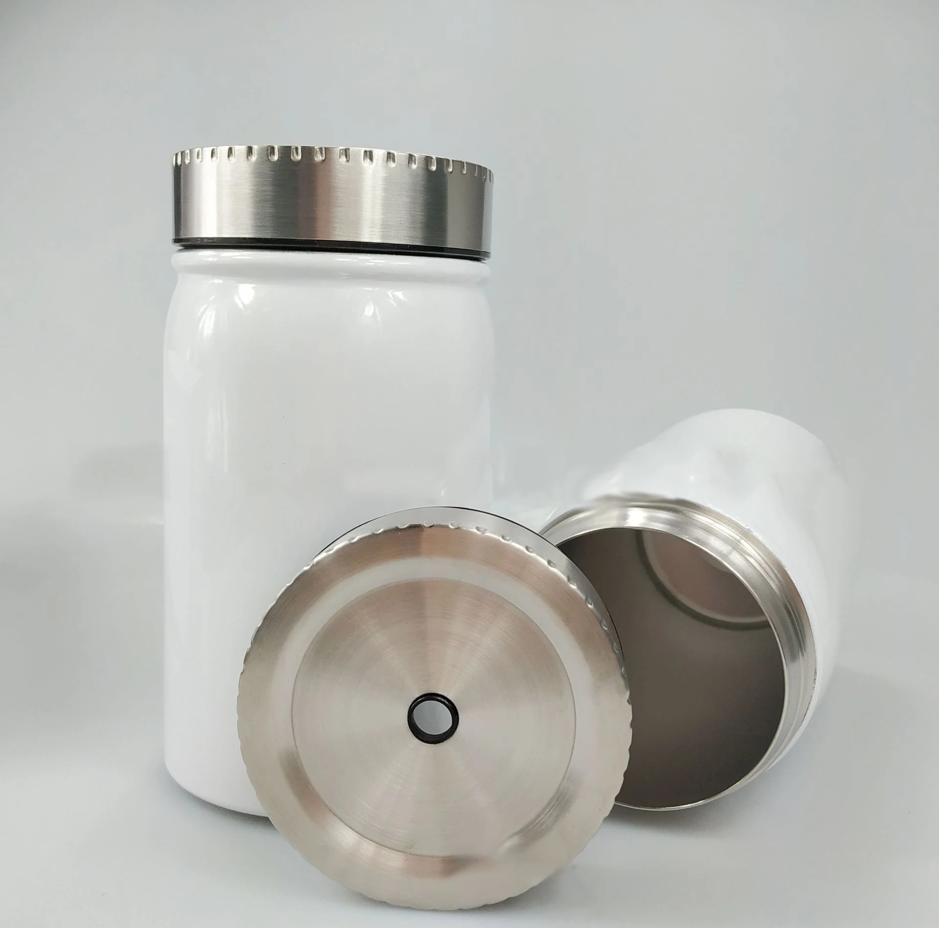 

C52 500ml sublimation blanks Mason Jar Stainless Steel Double Wall Mason Cup with stainless steel straw