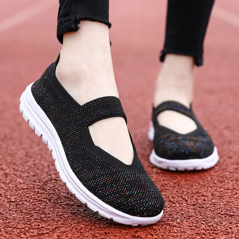 

2021 Mother Sport Shoes For Women Tennis Shoes Fashion Breathable Mesh Flat Sneakers Casual Shoe Calzado Deportivo Mujer