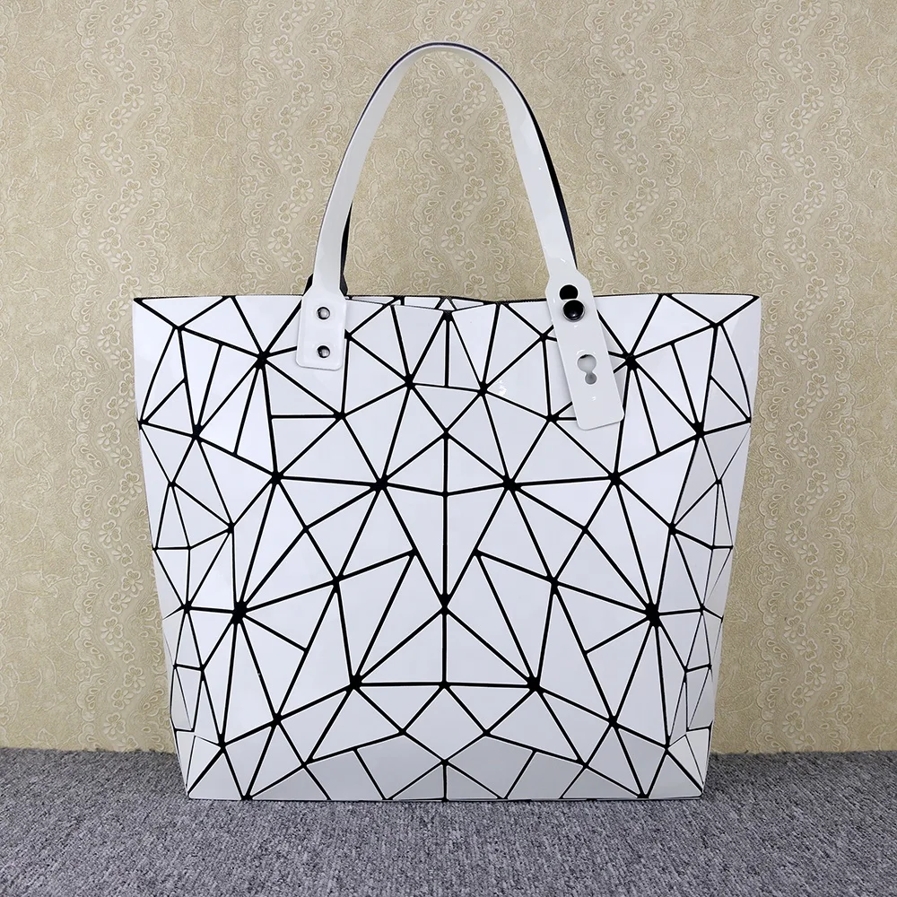 

Hot sale geometric bag fashion trend ladies hand bags lacquer leather shoulder bag, Silver, white, black, rose, blue, yellow, red, brown, gold, purple