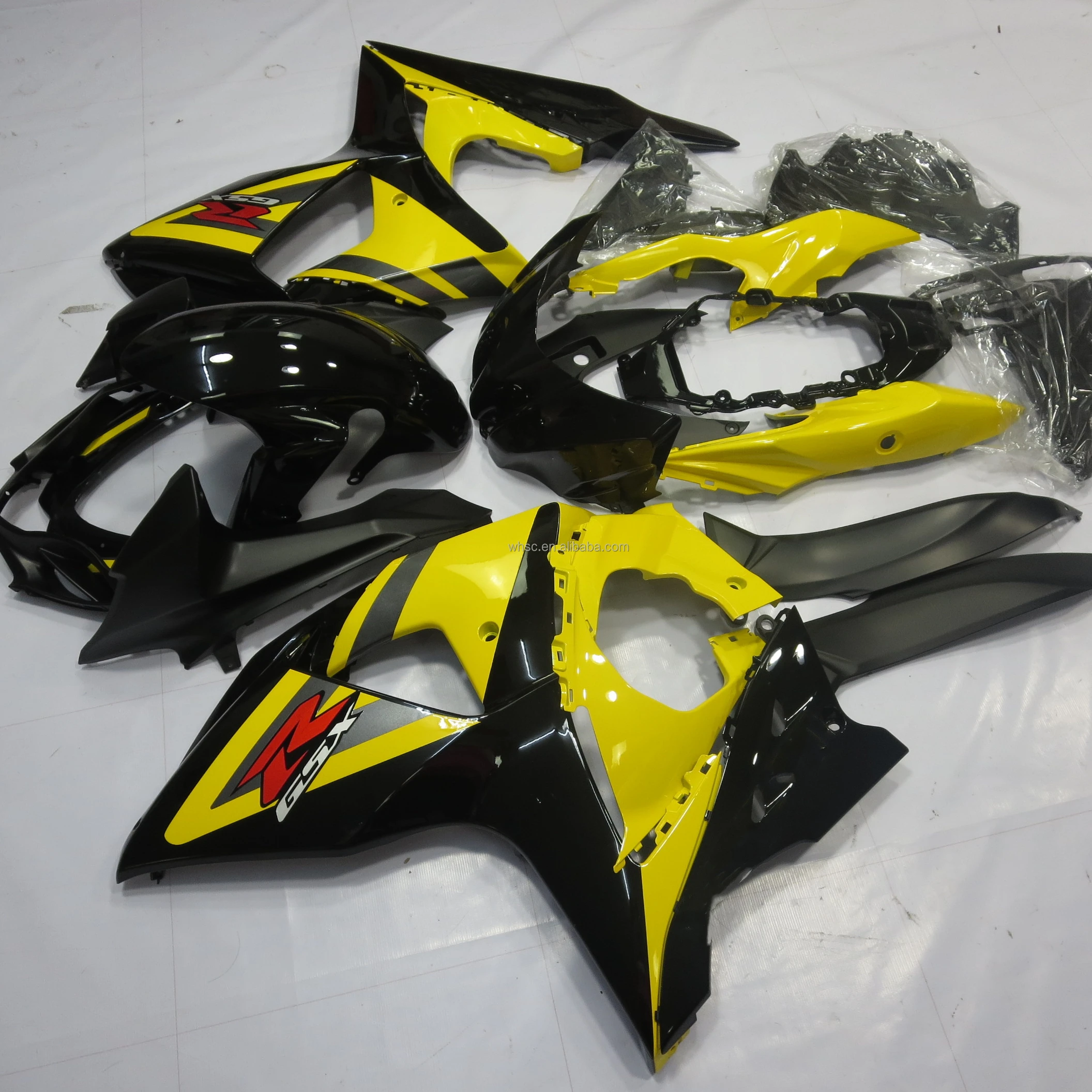 

2022 WHSC yellow black Motorcycle Accessories For SUZUKI GSXR1000 2009-2016 09 K9 Motorcycle Body Systems Fairing Kits, Pictures shown