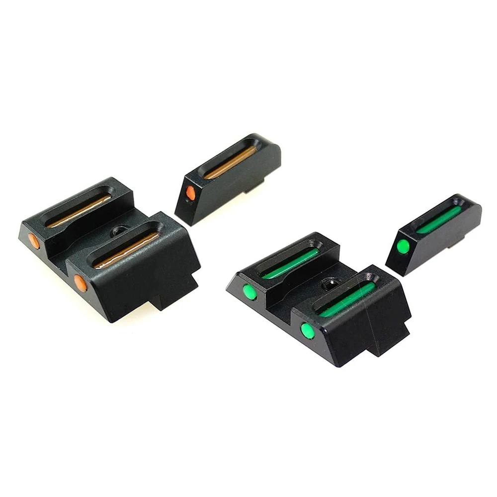 

Fiber Optic Front and Rear Sights Combat 3 Dots Style gIock sights for G17 17L G19 22 23 standard models Pistols