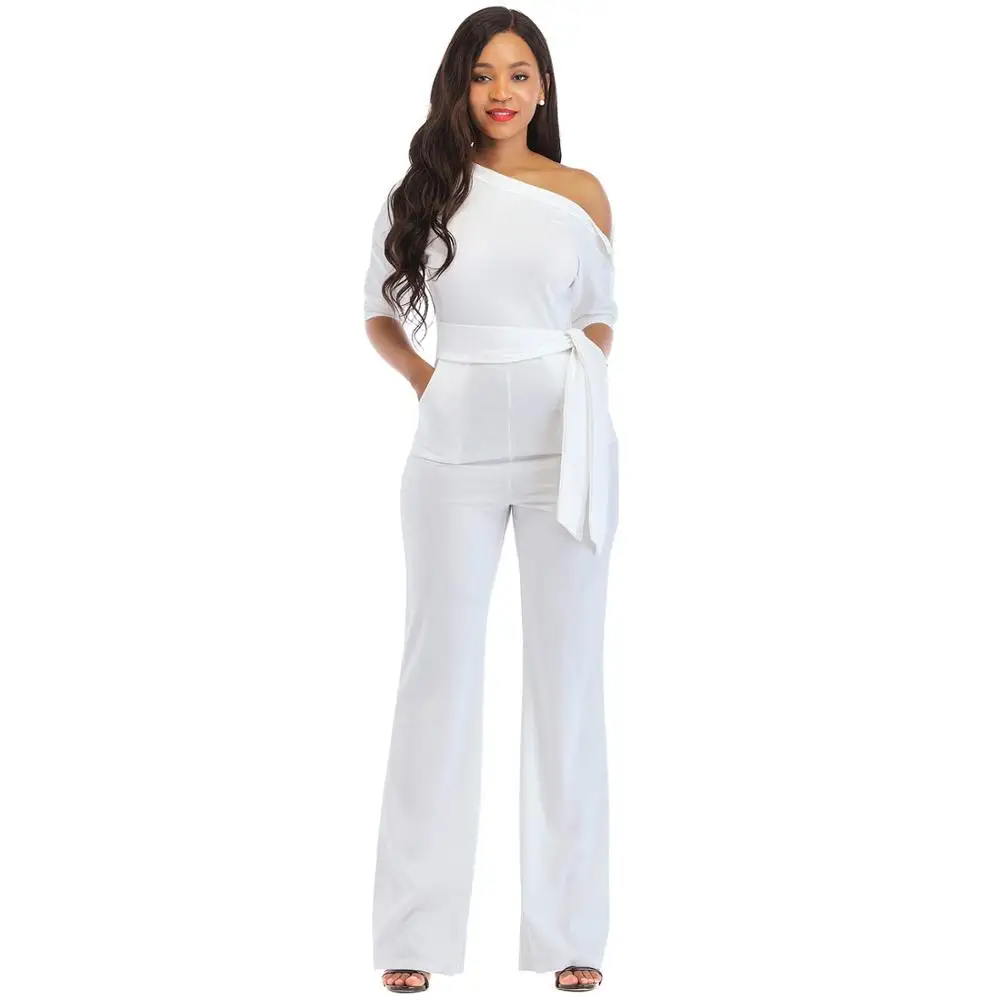 

2020 New Arrivals women sexy v neck spaghetti straps Backless fashion Wide Leg Pants Jumpsuit