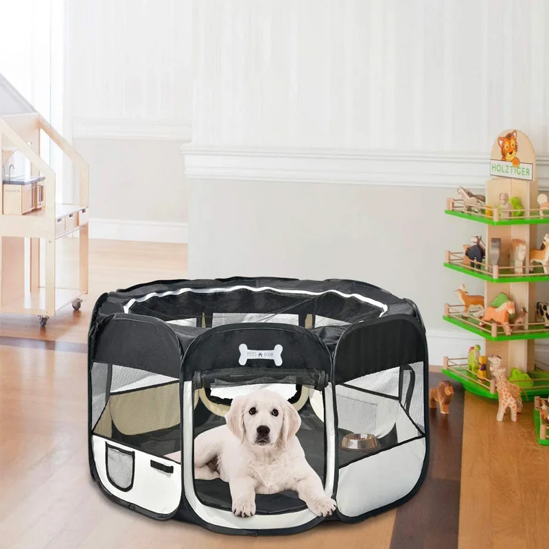 Pet Playpen Foldable Portable Soft Sided Pet Playpen Outdoor Dog