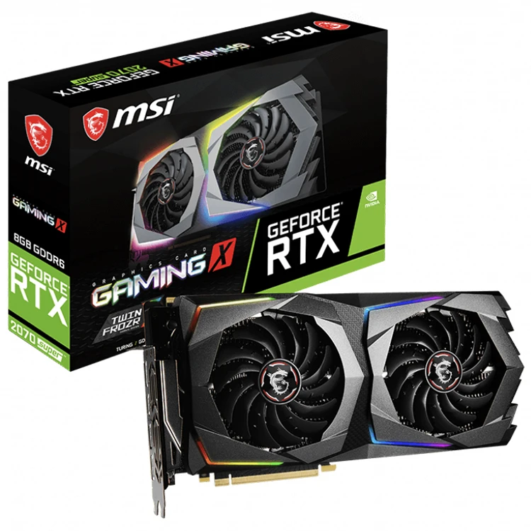 

MSI NVIDIA GeForce RTX 2070 SUPER GAMING X with 8GB GDDR6 256-bit Memory High Performance Support Ray Tracing Graphics Card