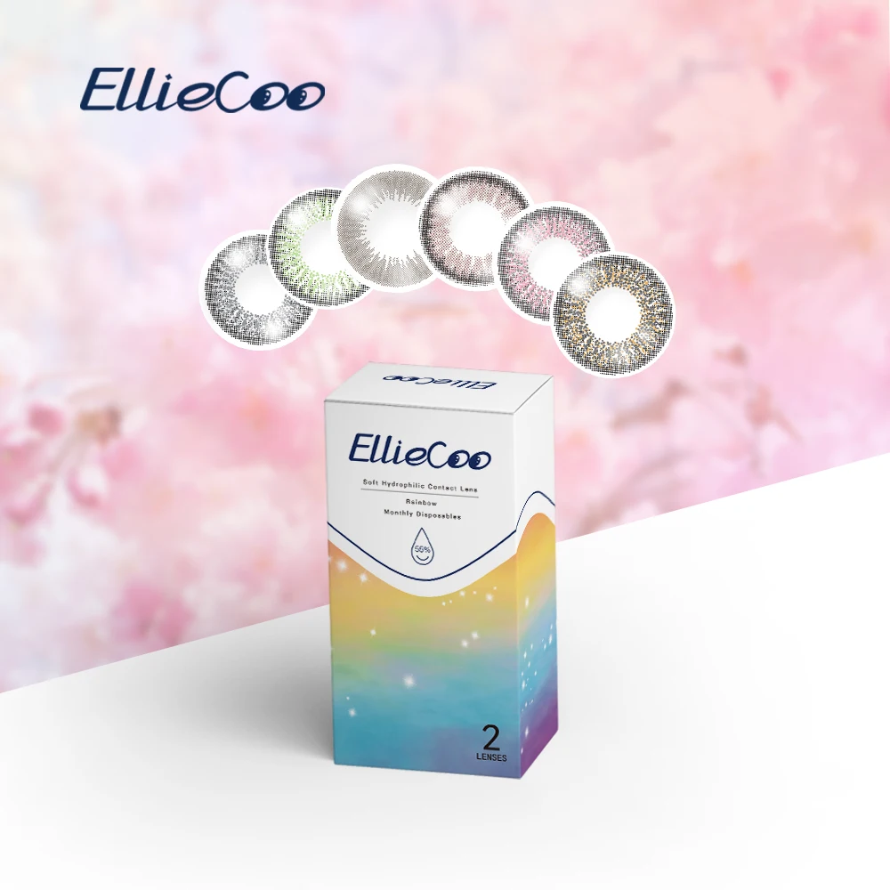 

Elliecoo Rainbow series 6 colors big eye contact lenses monthly freeshipping