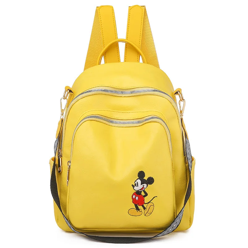 

Summer Embroidery fabric Mickey mouse cartoon women backpack travel school comestic backpack mobile phone bag wholesale, Customized color