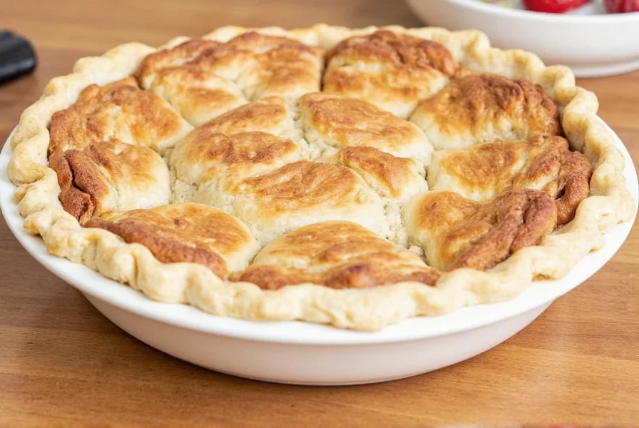 Step-by-step process of making cinnamon roll pie crust showing unrolled pie crust with cinnamon sugar filling being spread evenly before rolling