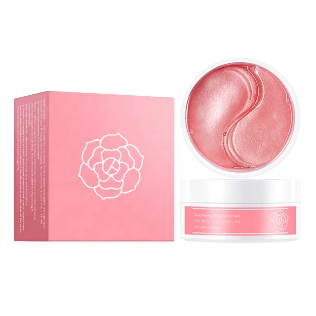 

Wholesale Lightening Hydrating 30 Pairs Pink Hydrogel Anti-wrinkle Collagen Pink Rose gel eye mask