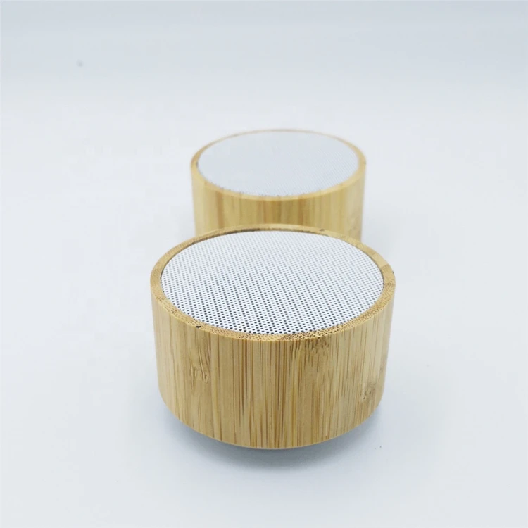 Bamboo Altavoz De Bambu Portable Waterproof 3W Round Mini Speaker With Wireless Function For Smart Phone - ANKUX.COM