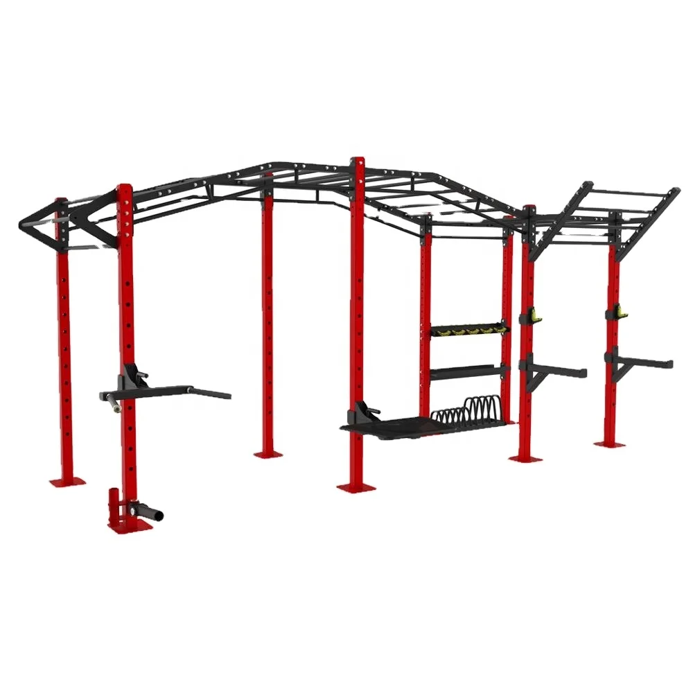 

Monkey Crossfit Rack Super Tall Pull Up Bar Handles Dip Station NEW Rig System