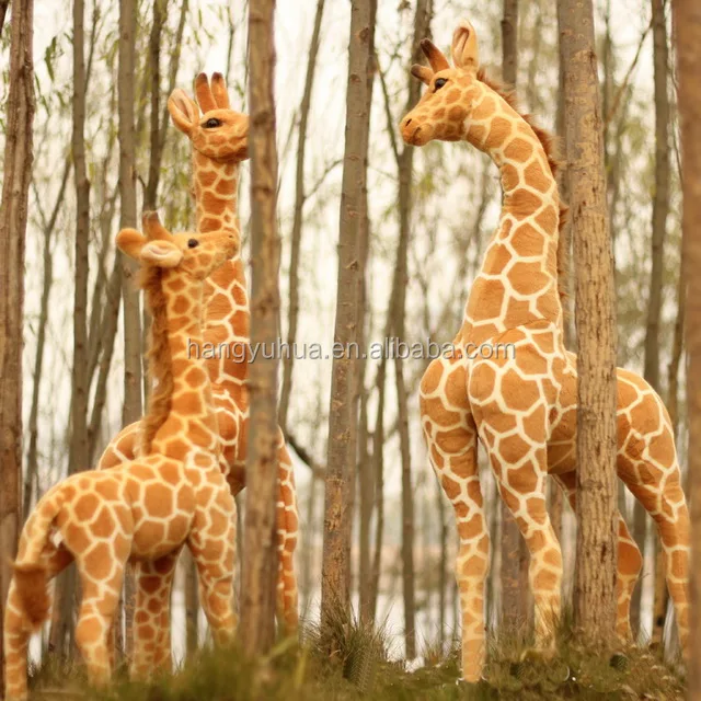 New Design 196cm Giant Plush Giraffe Realistic Plush Standing Giraffe