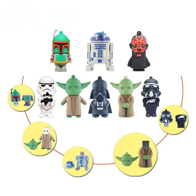 Original USB Flash Drives - PVC Cartoon Character Memory Stick