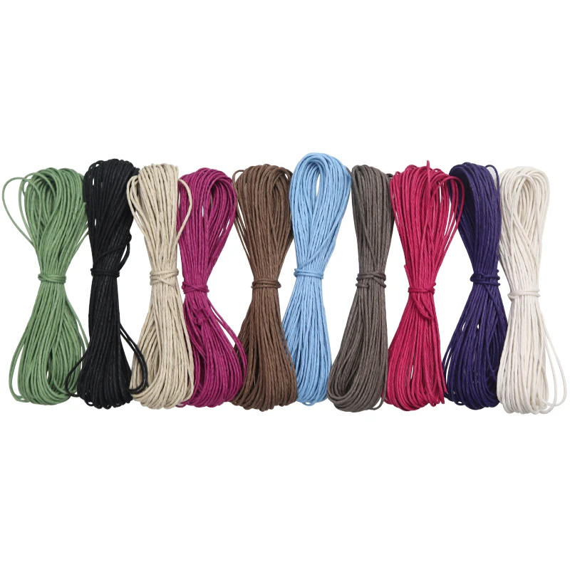 

High Quality Polished  Natural Diy Home 10-Color Hemp Cord For Jewelry