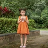2019 new fashion backless private label high quality baby linen dress