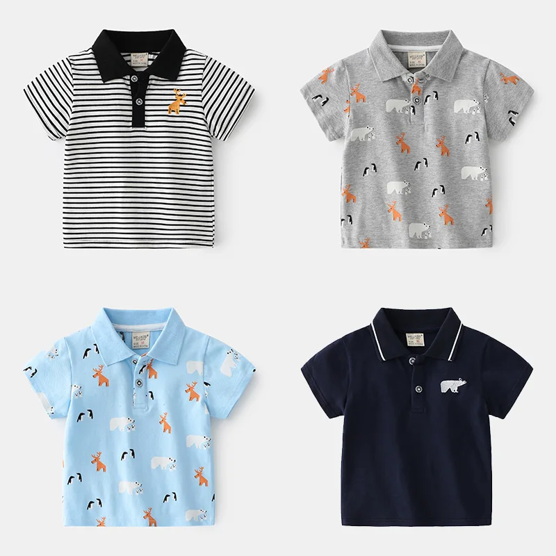 

Mudkingdom High Quality Boy Polo T-shirt Kids Clothing Fashion School Short Sleeve Clothes Wholesale