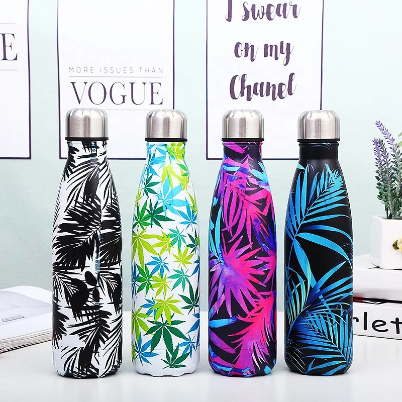 

Custom 17oz/25oz 18/8 Stainless Steel Double Wall Vacuum Flask Water transfer Printing Small Mouth Insulated Water Bottle, Customized color acceptable