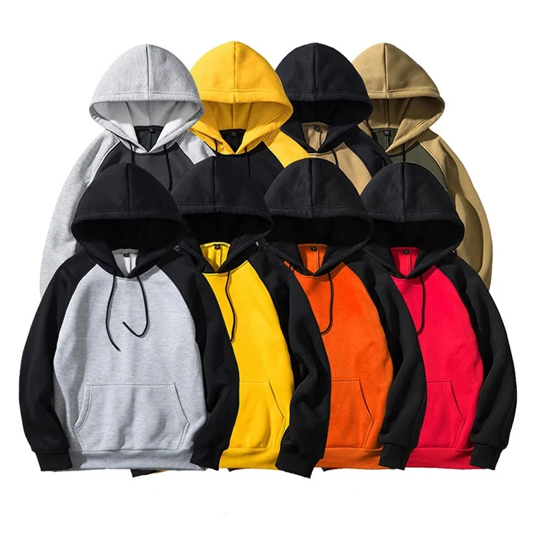 

Wholesale High Quality Men's Washed Hoodies Organic Cotton Hoodie Custom Logo Embroidered Two Tone Men's Hoodies