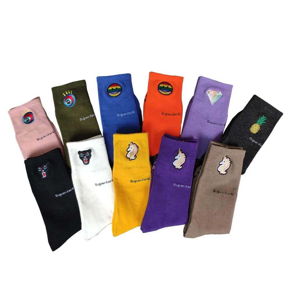 

Zhejiang plaid odm and oem custom embroidery socks for women, Custom color