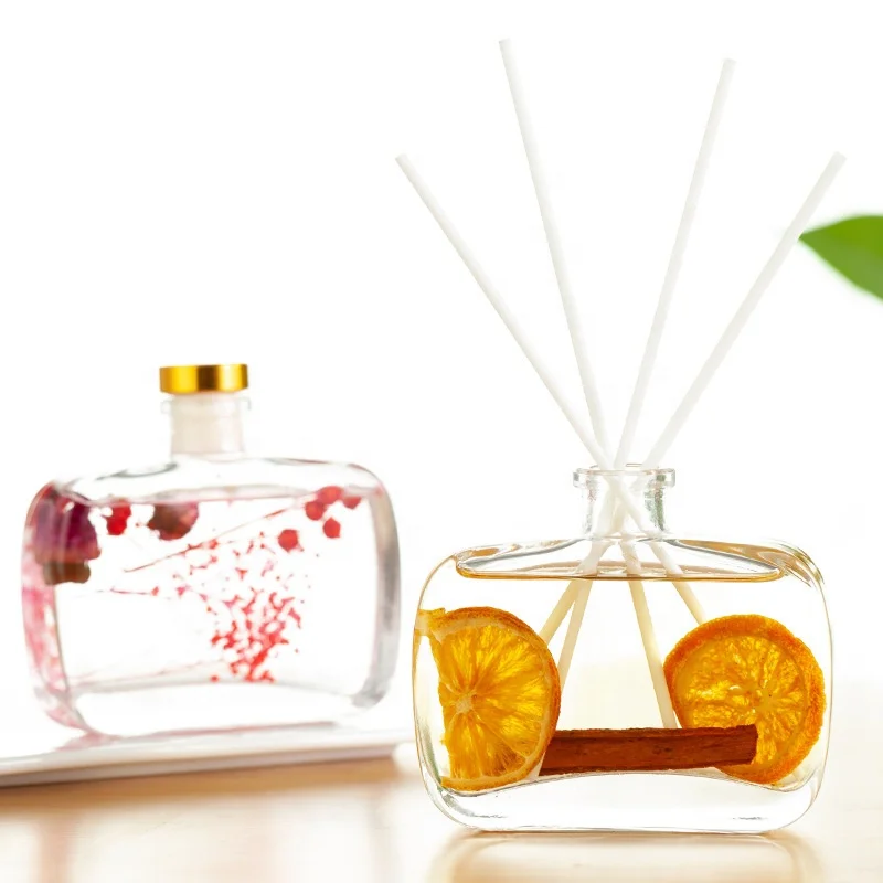 

Wholesale 100ml Luxury Private Label Clear Glass Bottle Perfume Aroma Dry Flower Reed Diffuser With Set, Customer request