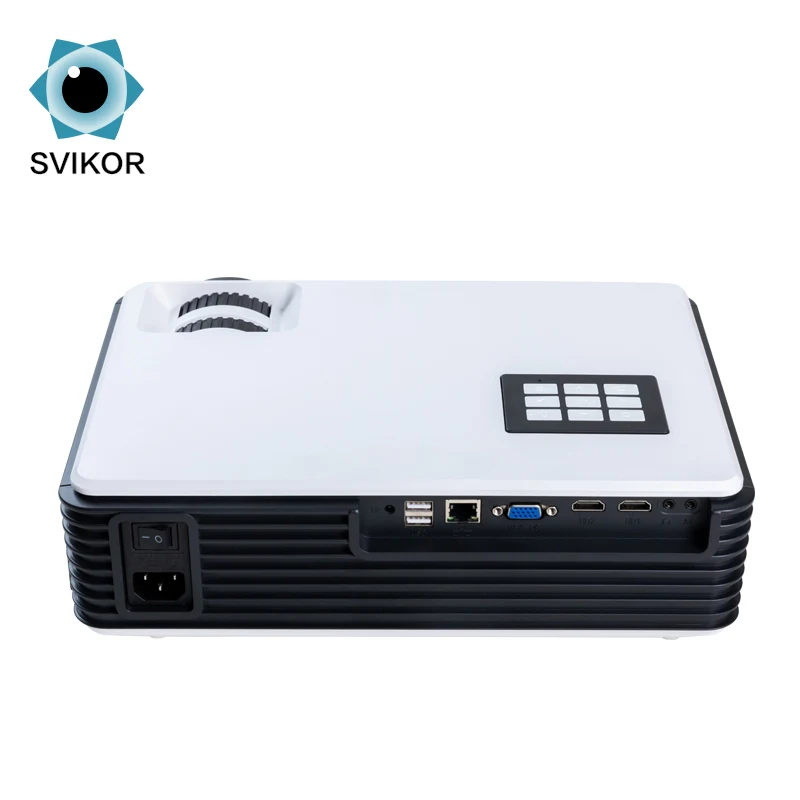 

3300 Lumens Mini Portable Projector 50000 Hours Lamp Life Led Video Projector Support 1080P Compatible for Home Theater, White/ black/golden