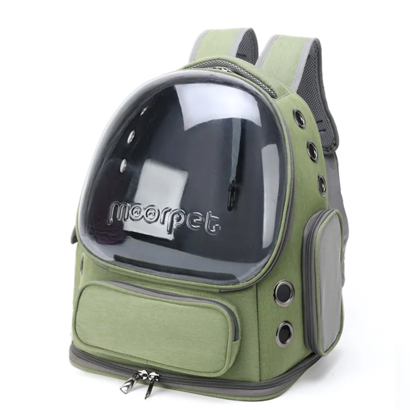 

Cat Carrier Backpack With Vent Fan Space Capsule Portable Transparent Pet Carrier