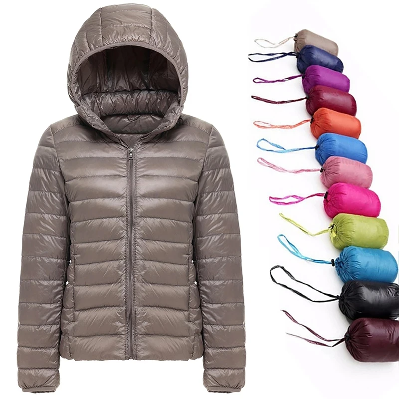 

90% White Duck Down coats Women Autumn Winter Warm Coat Lady Ultralight Duck Down Jacket Female Windproof Parka M0132