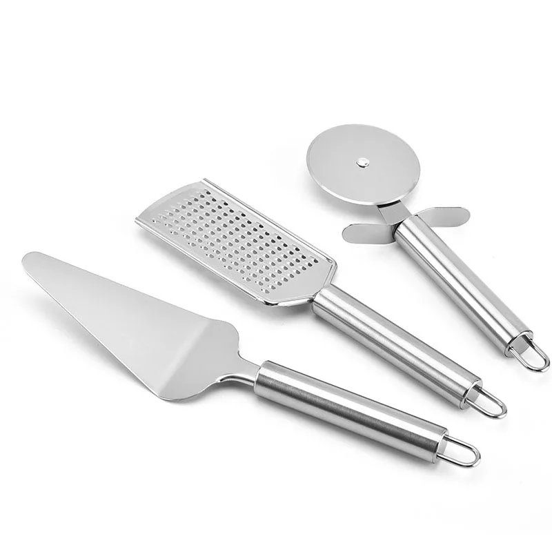 

New stainless steel pizza slicing wheel and cheese grater set for 2021