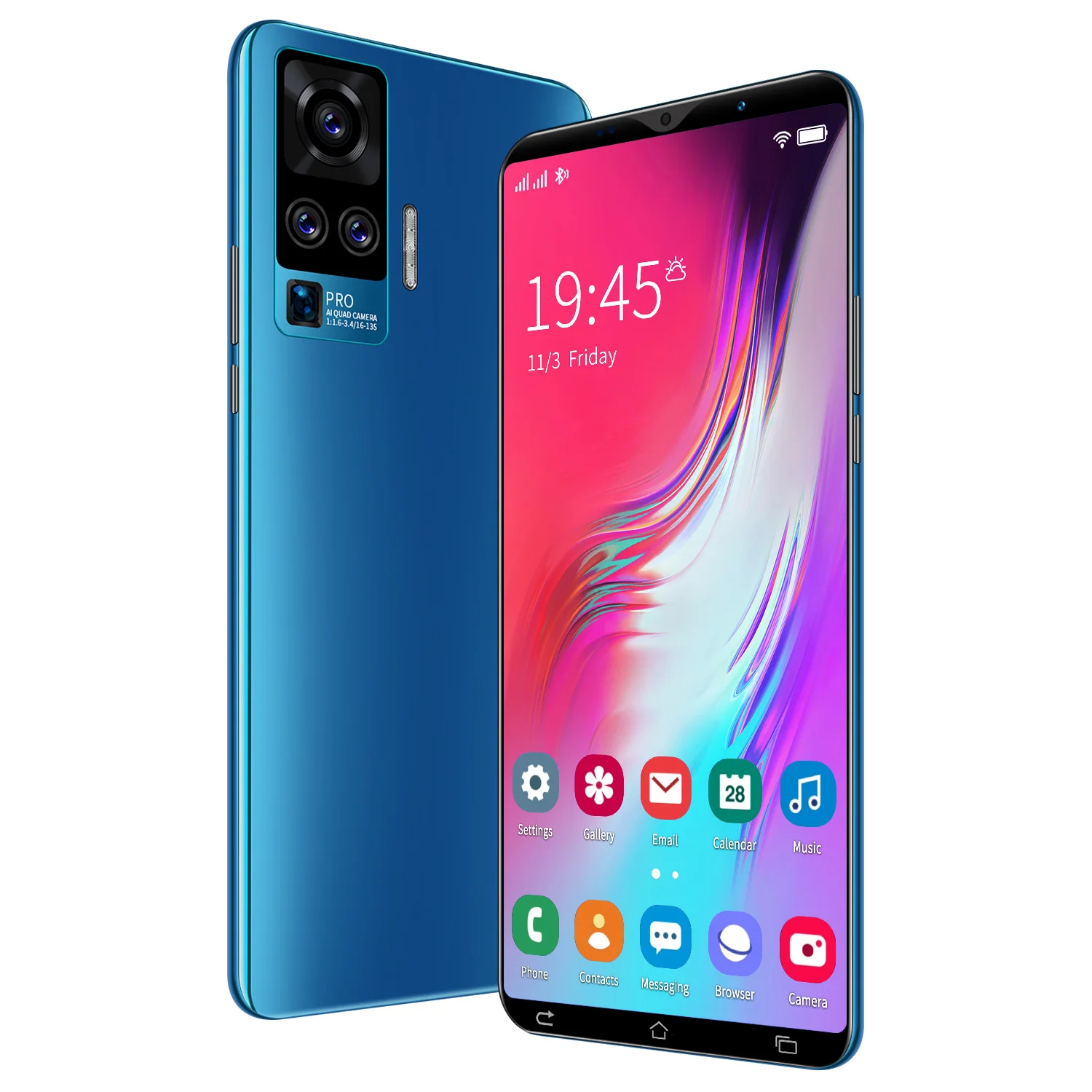 

Factory wholesale price brand new smartphone with facial fingerprint unlock function X50, 4800mah