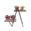 Custom foldable flower wire iron display rack/floral metal display stand