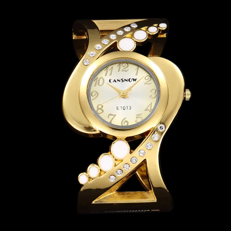 

CANSNOW Women Wrist Watch Crystal Luxury Bangle Ladies uartz Watches Woman