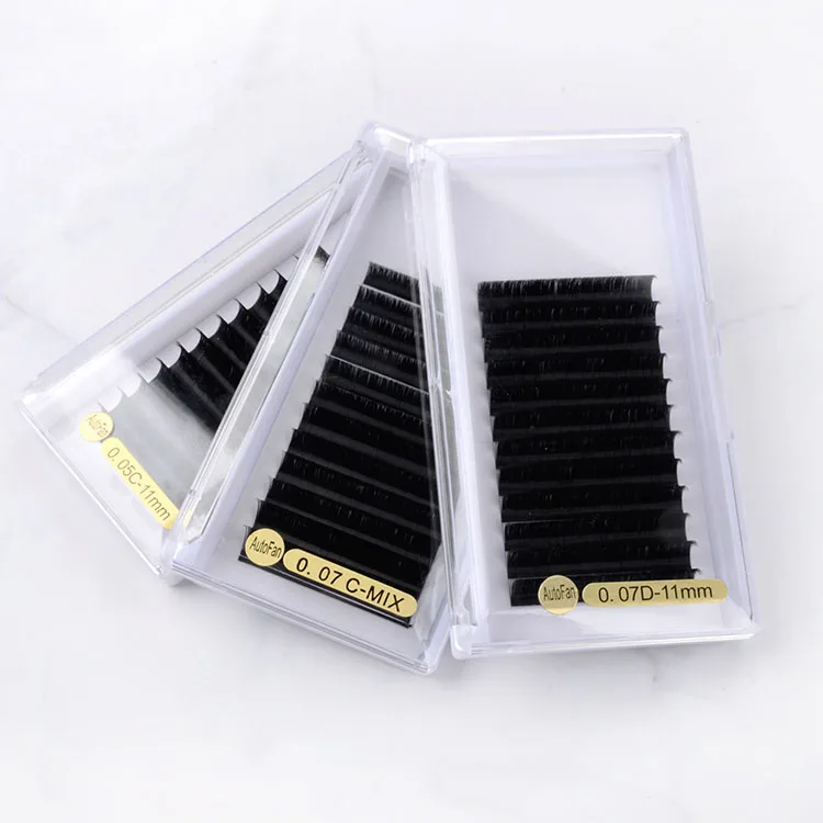 

Professional Induvideal Eyelashes Fans Fast Fanning Eyelash Extention Cashmere Easy Fans, Natural black